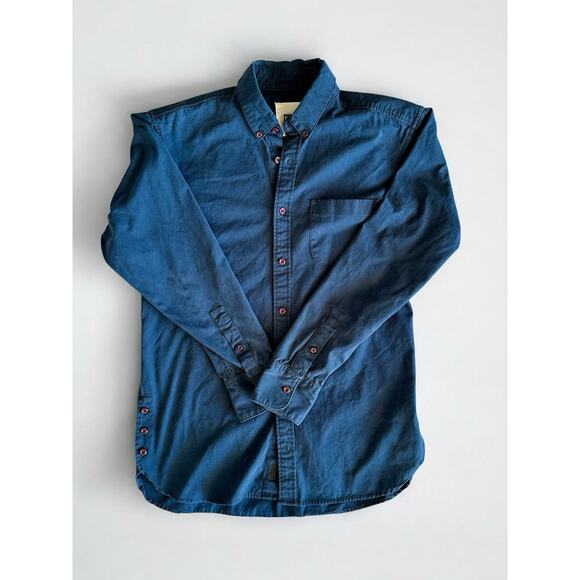 Kith Classics Button Down Blue Utility Shirt Cotton Navy Size M Heavy Duty - Picture 1 of 11